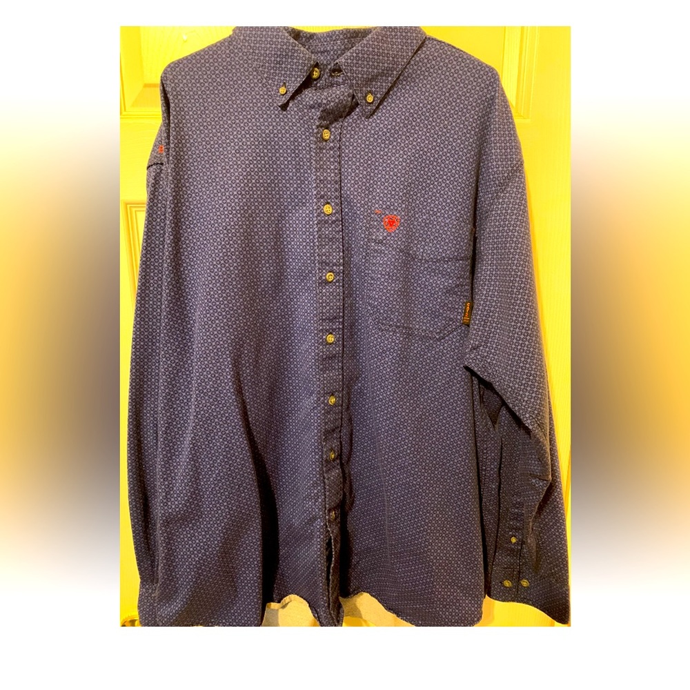 FR Ariat Button-Up Work Shirt Size XXL 2XL